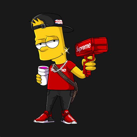 bart simpson wearing a hoodie|bart simpson supreme hoodie.